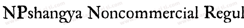 NPshangya Noncommercial Regula字体转换